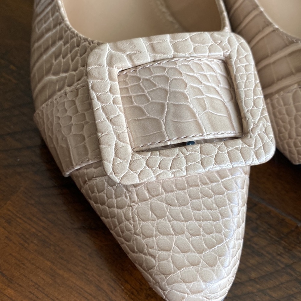 CATO CROC BUCKLE FLATS TAUPE-GRAY - Picture 4 of 8